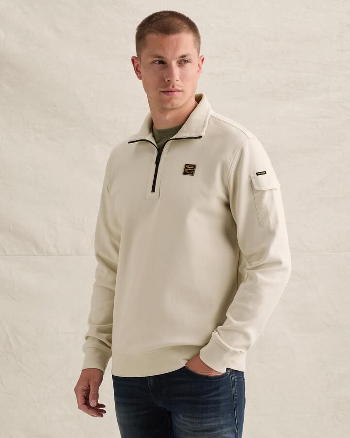 PME LEGEND Sweatshirt met halve rits en badge