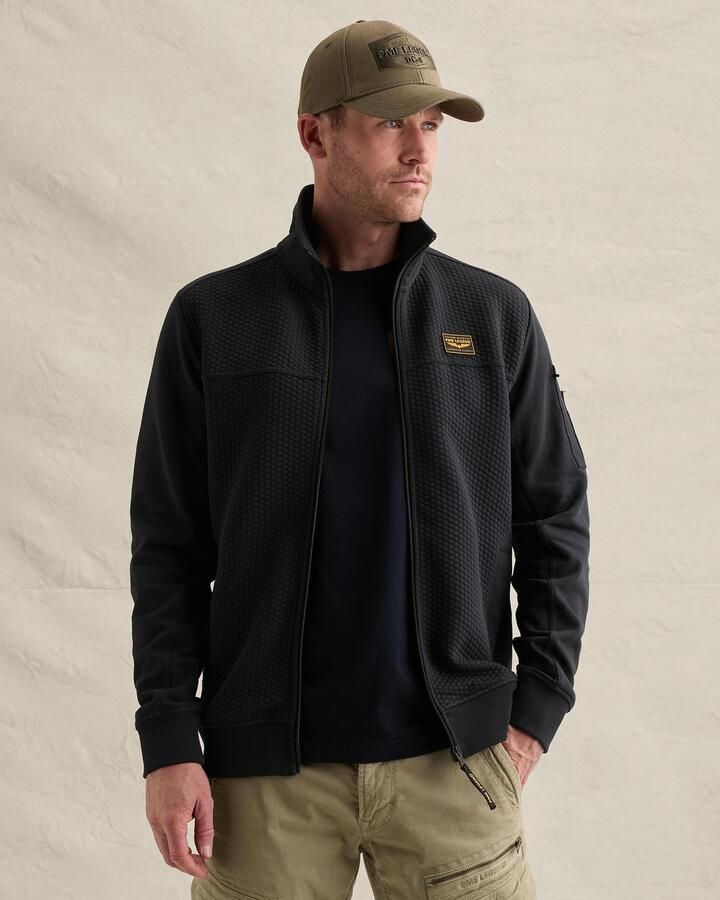 PME LEGEND Sweatshirt met jacquardpatroon en flight pocket