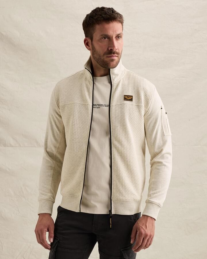 PME LEGEND Sweatshirt met jacquardpatroon en flight pocket