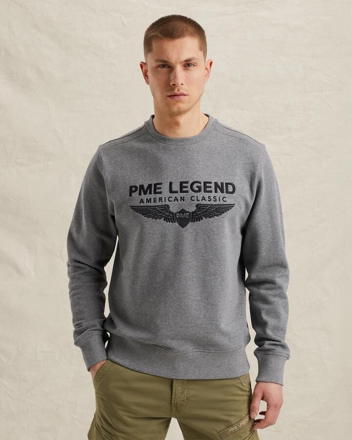 PME Legend sweater grijs melange - Foto 2