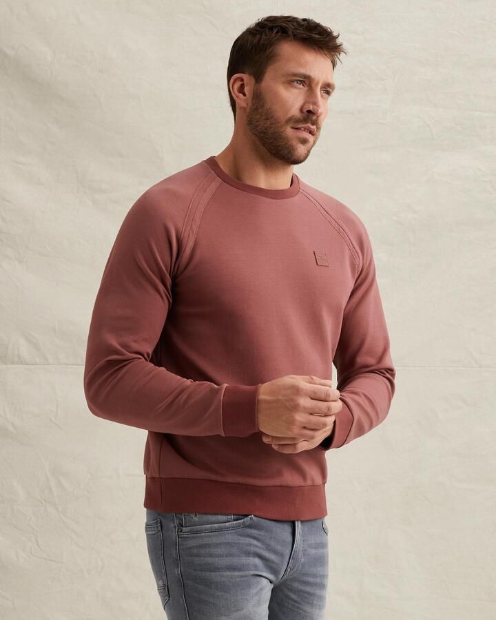 PME LEGEND Sweatshirt met raglanmouwen en ribboord