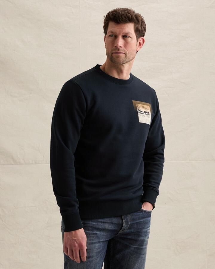 PME LEGEND Sweatshirt van 100% katoen met ronde hals
