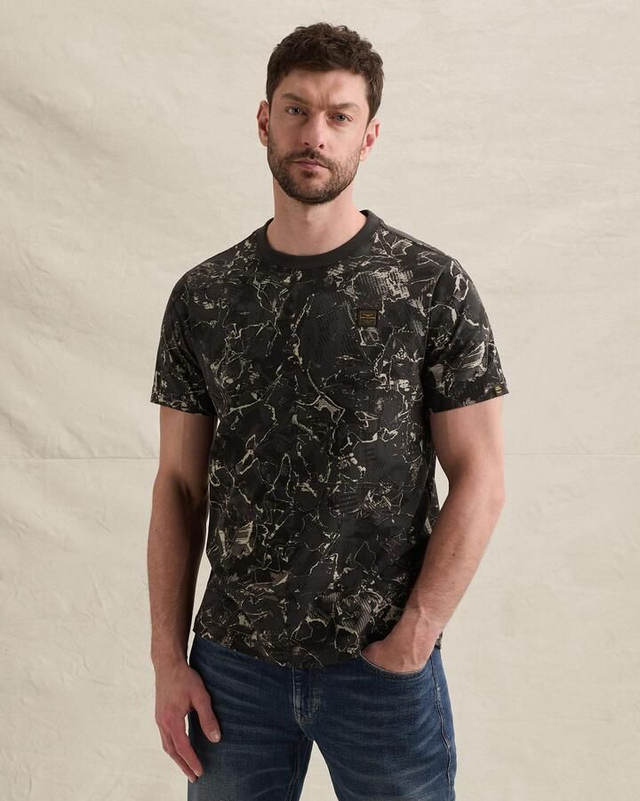 PME LEGEND T-shirt van 100% katoenen jersey met allover print