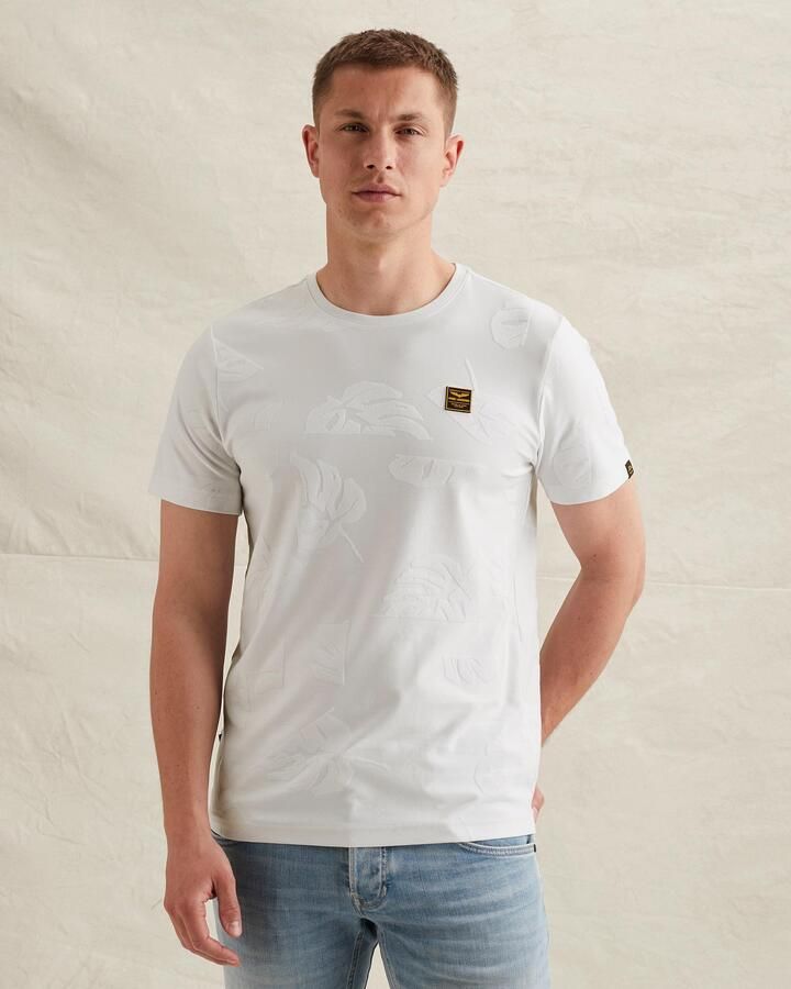PME LEGEND T-shirt met allover jacquardpatroon - Foto 3
