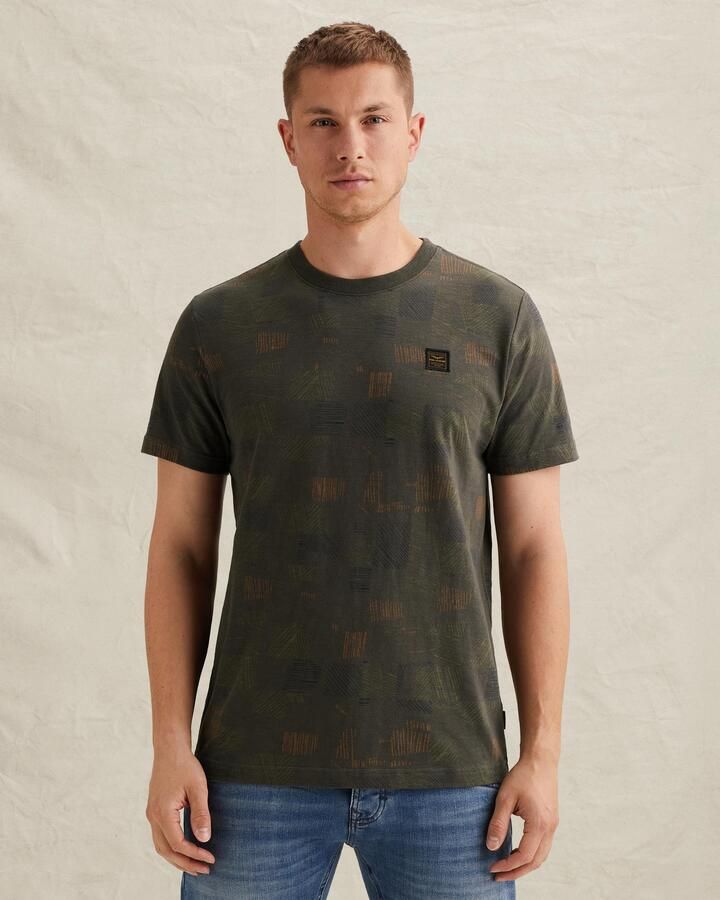 PME LEGEND T-shirt met allover print en slubeffect - Foto 2
