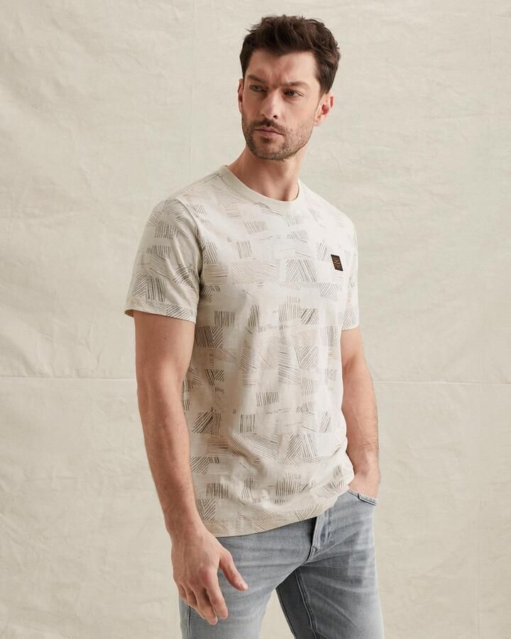 PME LEGEND T-shirt met allover print en slubeffect - Foto 3