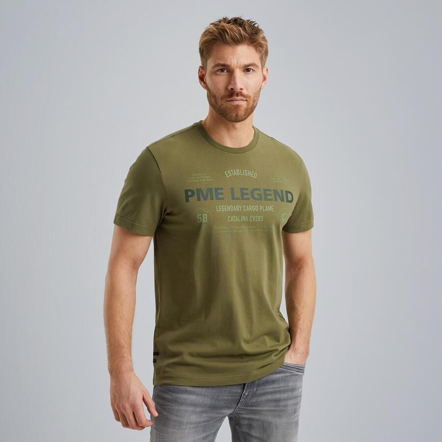 PME Legend regular T-shirt groen