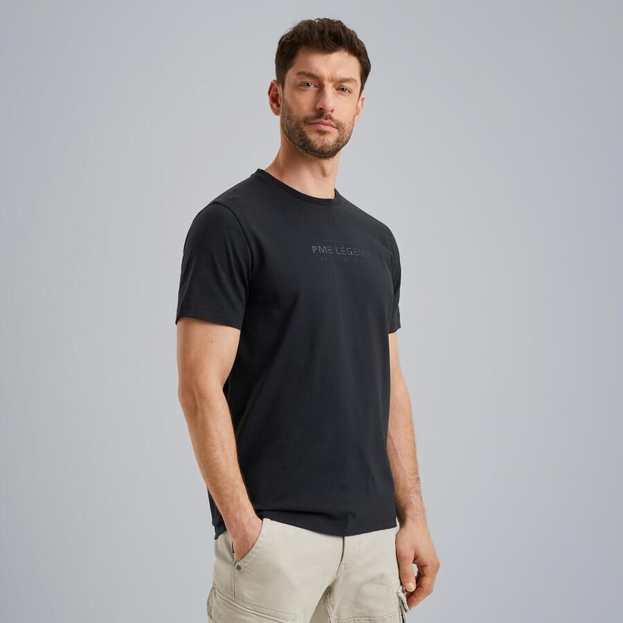 PME Legend T-shirt met labelprint en ronde hals