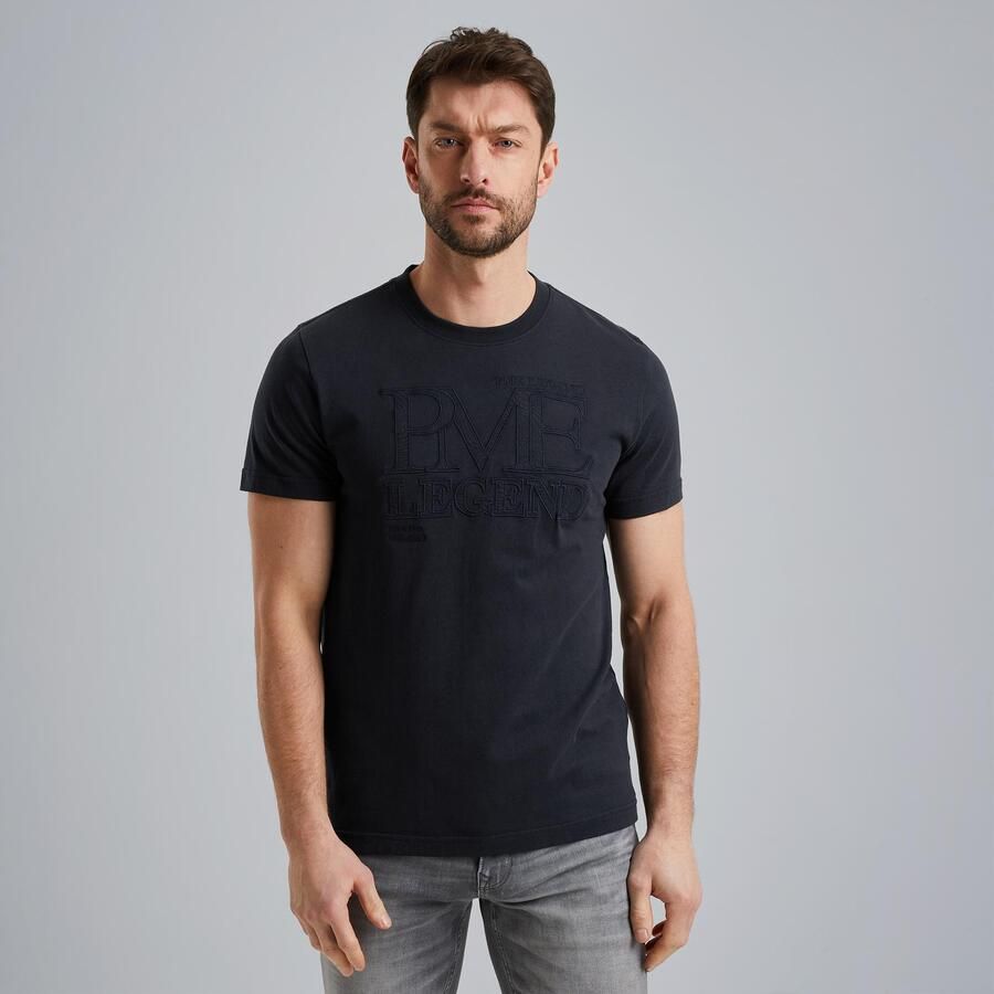 PME LEGEND Heren Polo's & T-shirts Single Jersey Donkerblauw - Foto 8