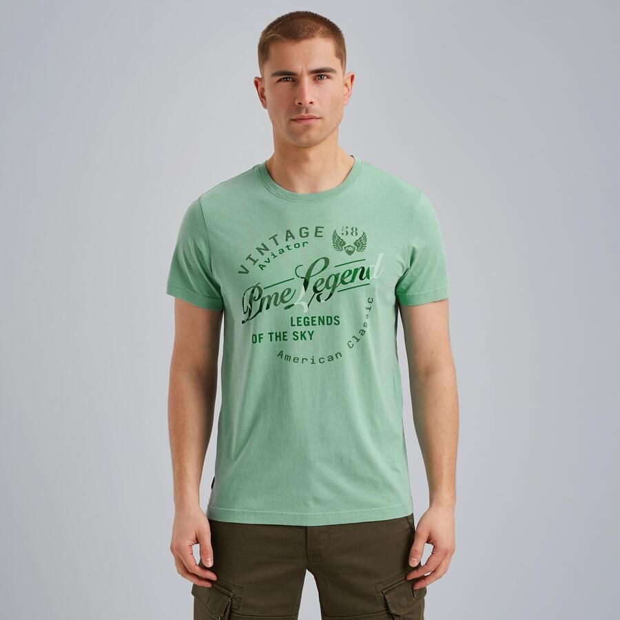 PME LEGEND Heren Polo's & T-shirts Single Jersey Package Groen