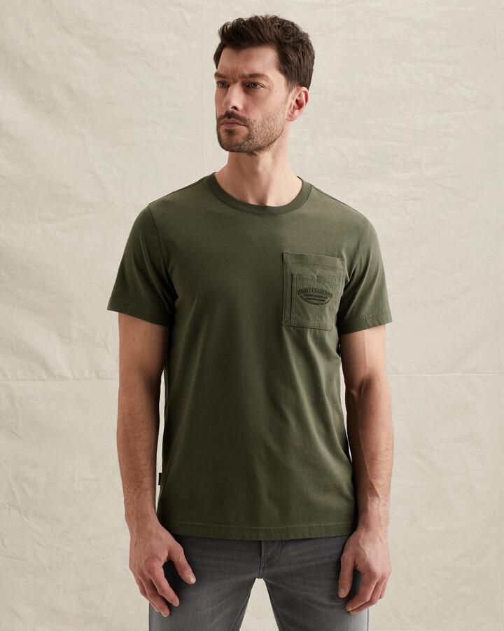 PME LEGEND Heren Polo's & T-shirts Play Heavy Jersey Pocket Khaki - Foto 6