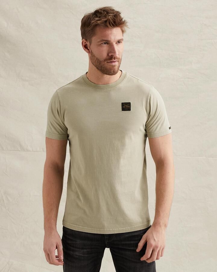 PME LEGEND T-shirt met badge en garment-dye wassing - Foto 2