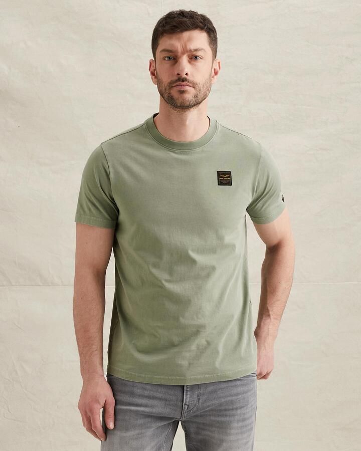 PME LEGEND T-shirt met badge en garment-dye wassing - Foto 3