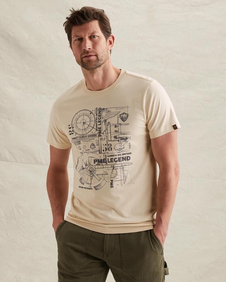 PME LEGEND T-shirt met cargo artwork