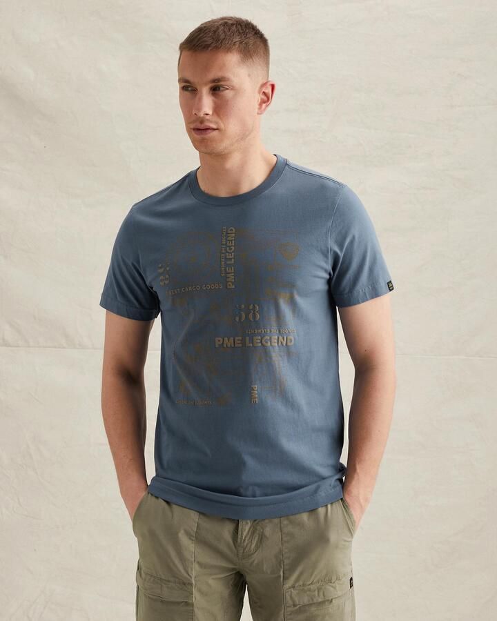 PME LEGEND T-shirt met cargo artwork