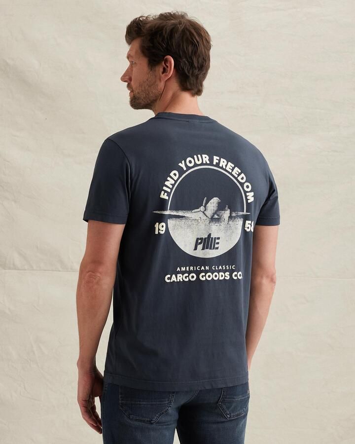PME LEGEND Heren Polo's & T-shirts Gd Spray Single Jersey Donkerblauw - Foto 7