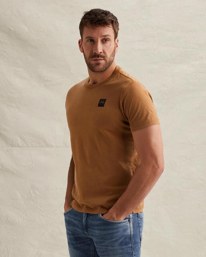 PME LEGEND Heren Polo's & T-shirts Acid Wash + Garment Dye Oranje - Foto 7