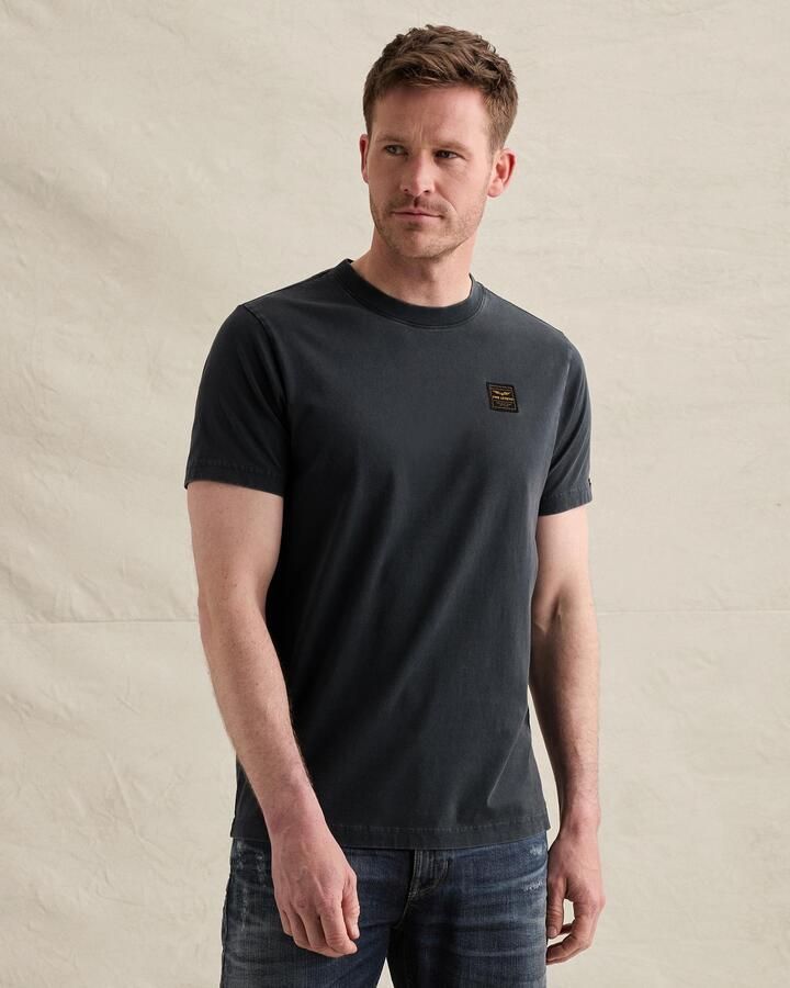 PME LEGEND T-shirt met garment-dye wassing en label - Foto 3