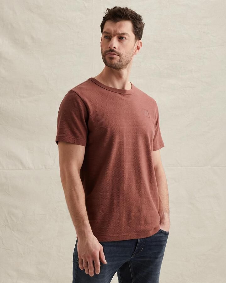 PME LEGEND T-shirt met jacquard streeppatroon - Foto 2