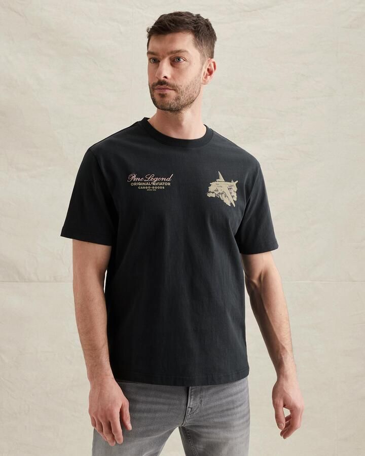 PME Legend relaxed fit T-shirt met label-prints en ronde hals - Foto 4