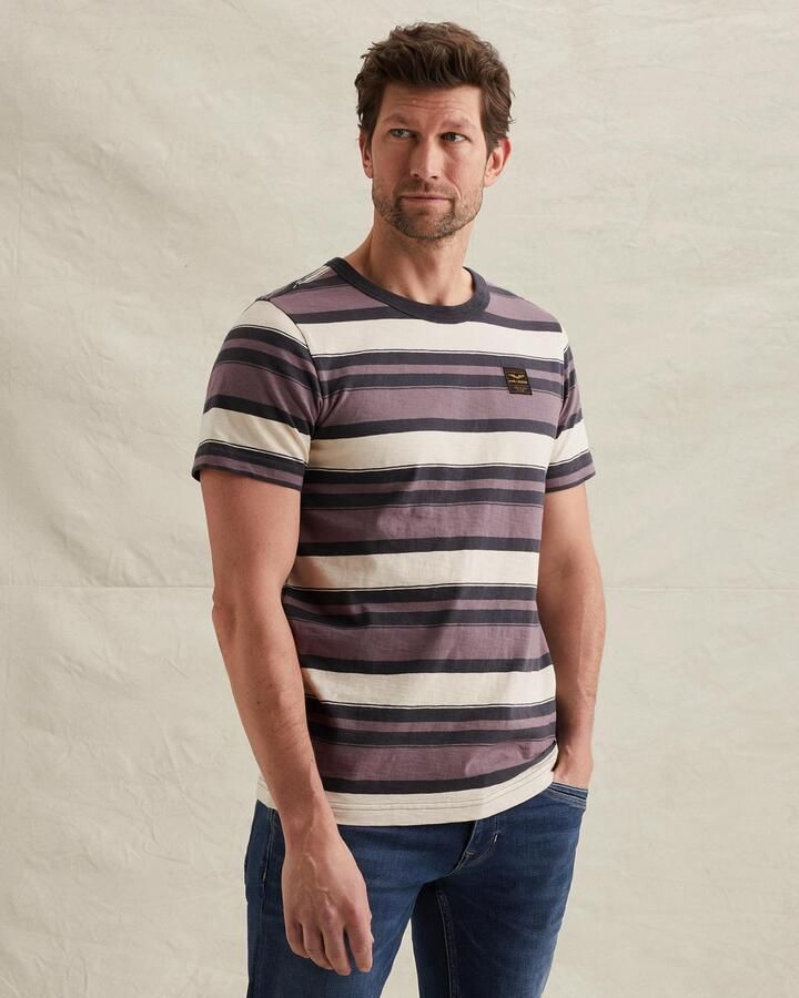 PME Legend T-shirt met ronde hals en labelstitching - Foto 3