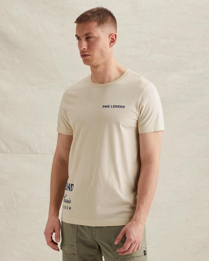 PME LEGEND T-shirt met off-placed artworks