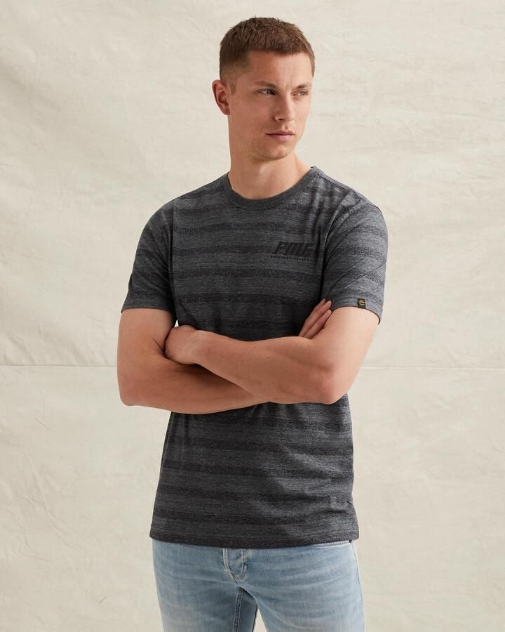 PME LEGEND T-shirt met tonaal streeppatroon - Foto 3