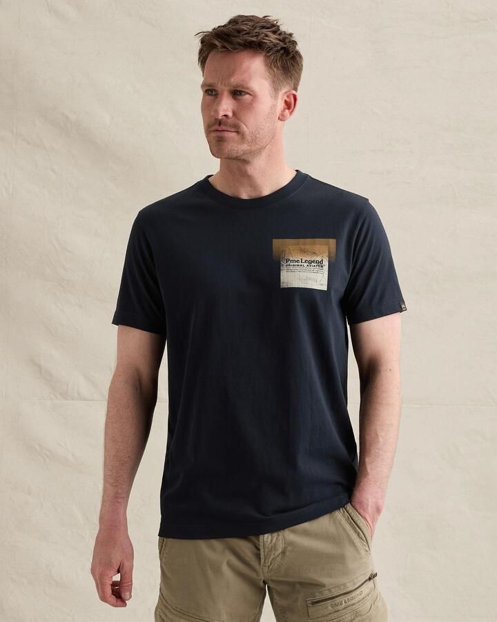 PME LEGEND T-shirt van 100% katoen met print