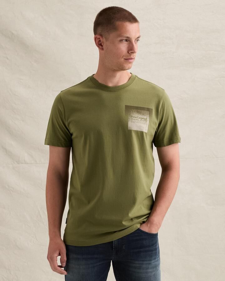 PME LEGEND T-shirt van 100% katoen met print