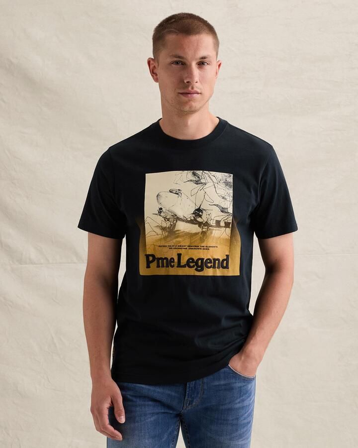 PME LEGEND T-shirt van 100% katoenen jersey met artwork