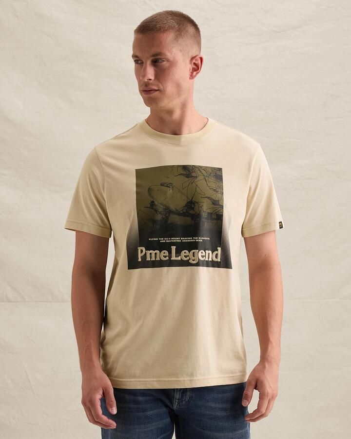 PME LEGEND T-shirt van 100% katoenen jersey met artwork