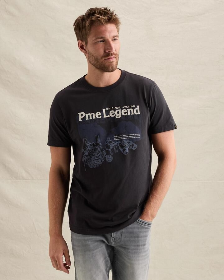 PME LEGEND T-shirt van 100% katoenen jersey met groot artwork
