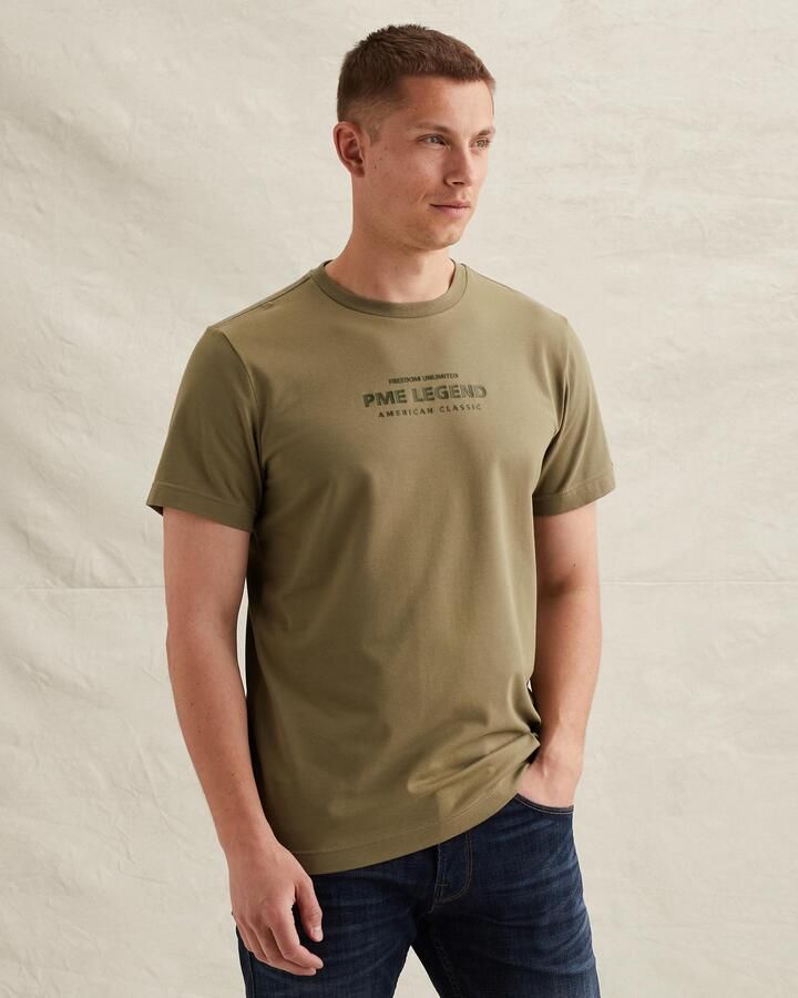 PME LEGEND T-shirt van een katoenblend met artwork