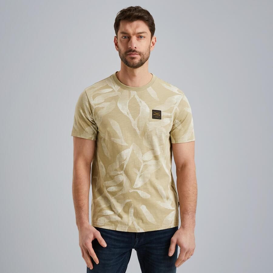 PME LEGEND Heren Polo's & T-shirts Slub Jersey Aop Beige - Foto 8