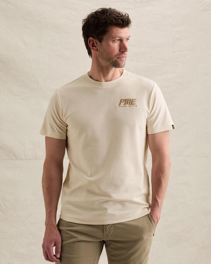 PME LEGEND T-shirt van jersey jacquard met artwork op de borst - Foto 4