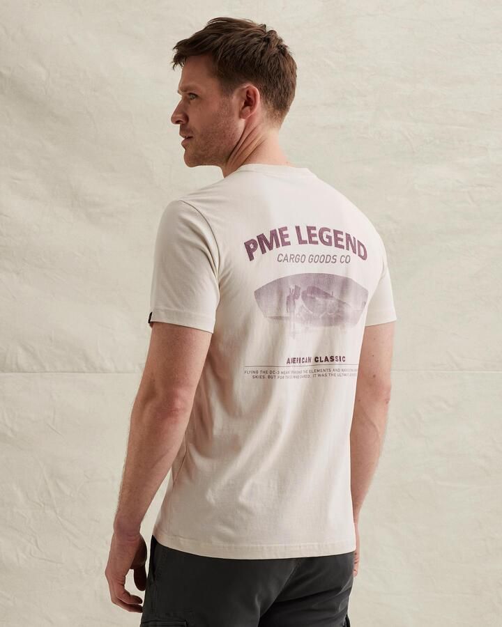 PME LEGEND T-shirt van jersey met artwork op de rug - Foto 4