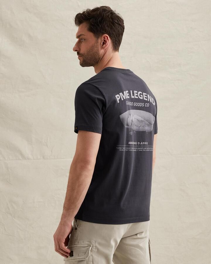 PME Legend regular T-shirt met backprint donkerblauw - Foto 4