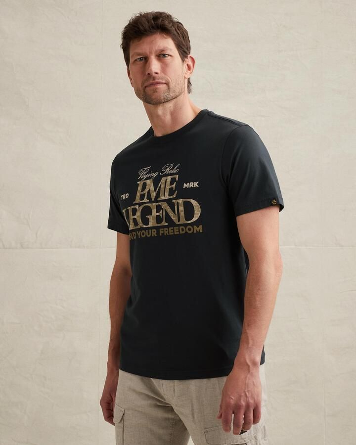 PME LEGEND Heren Polo's & T-shirts Short Sleeve R-neck Big Art Package Donkerblauw - Foto 9