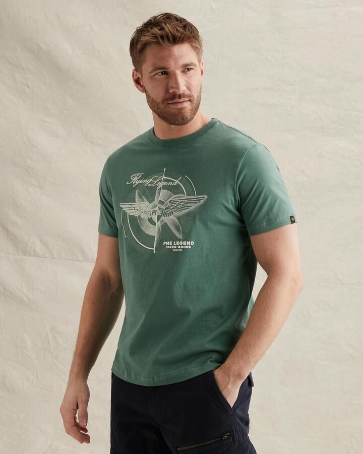 PME LEGEND T-shirt van jersey met groot artwork op de borst - Foto 2