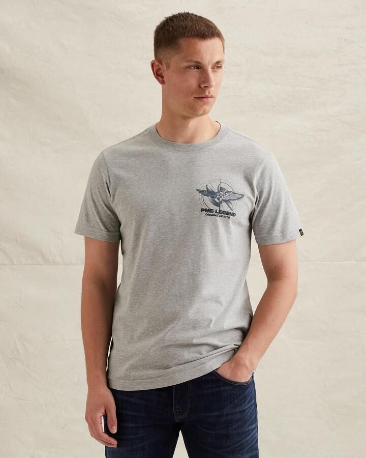 PME LEGEND T-shirt van jersey met klein artwork op de borst