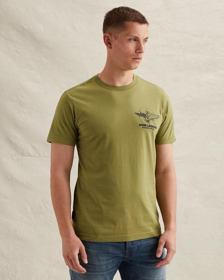 PME LEGEND T-shirt van jersey met klein artwork op de borst - Foto 3