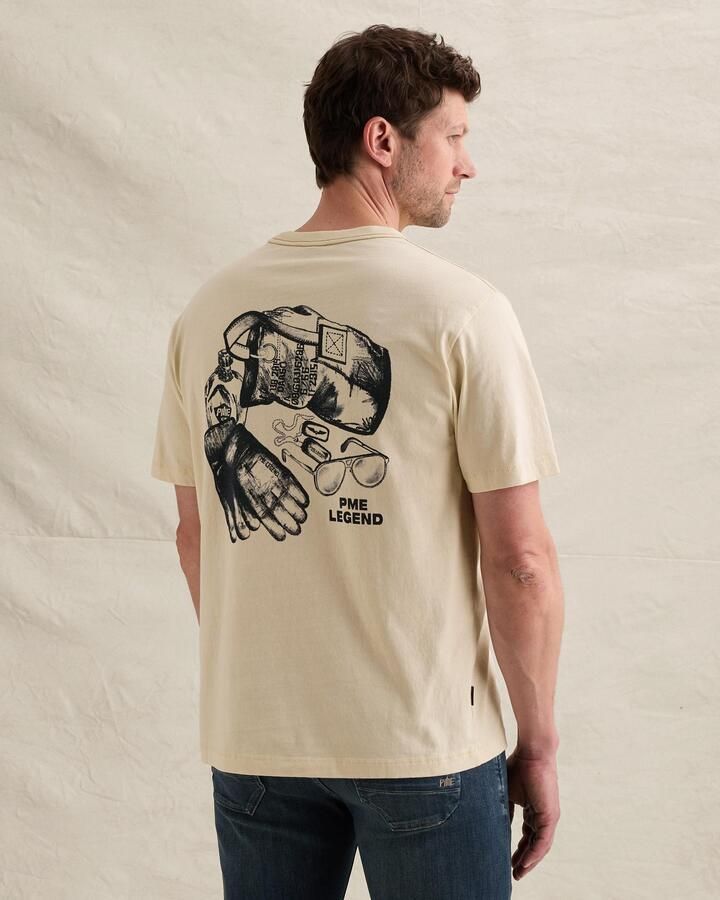 PME LEGEND T-shirt van jersey met klein artwork op de borst - Foto 3