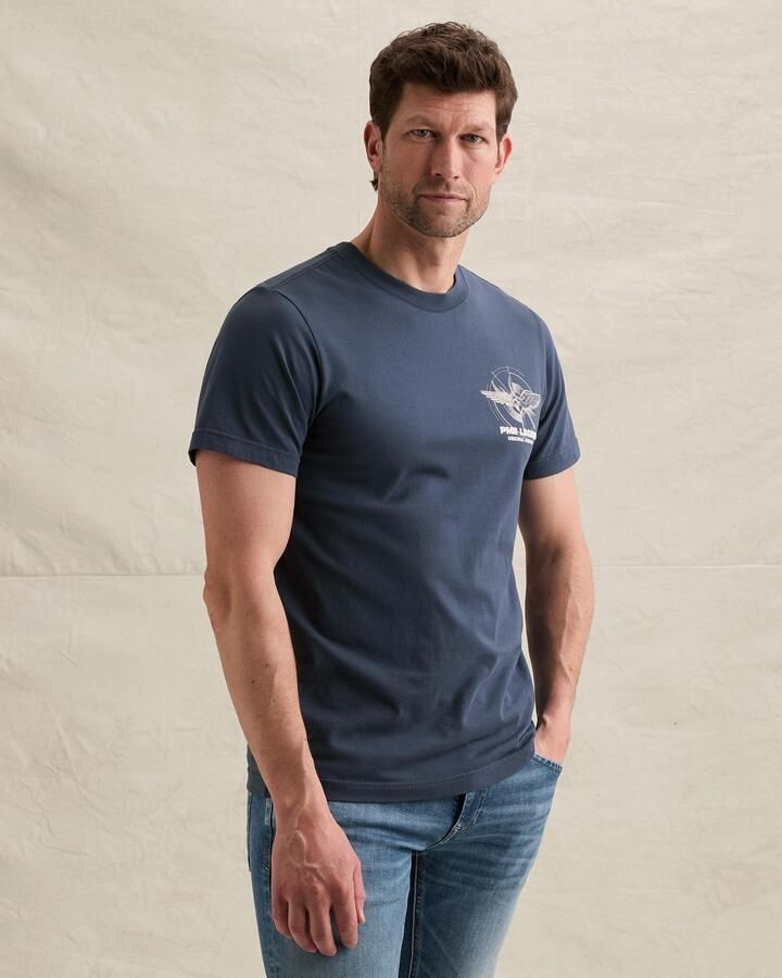 PME LEGEND T-shirt van jersey met klein artwork op de borst - Foto 3