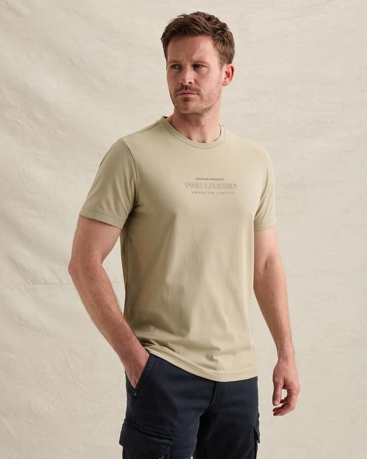 PME Legend regular fit T-shirt met print lichtgroen - Foto 3
