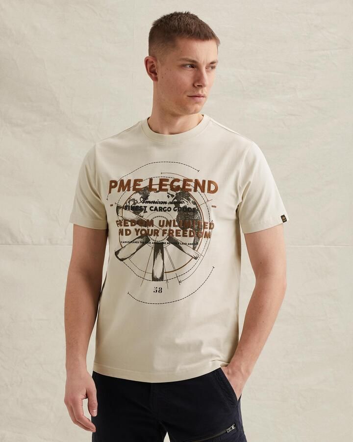 PME LEGEND T-shirt van katoenen jersey met artwork - Foto 3