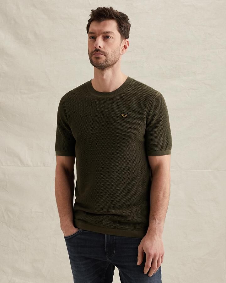 PME LEGEND T-shirt van katoen modal met badge