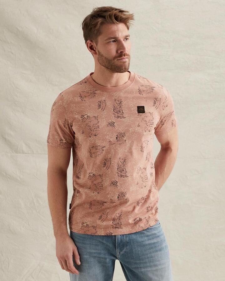 PME LEGEND T-shirt van slub jersey met allover print - Foto 3