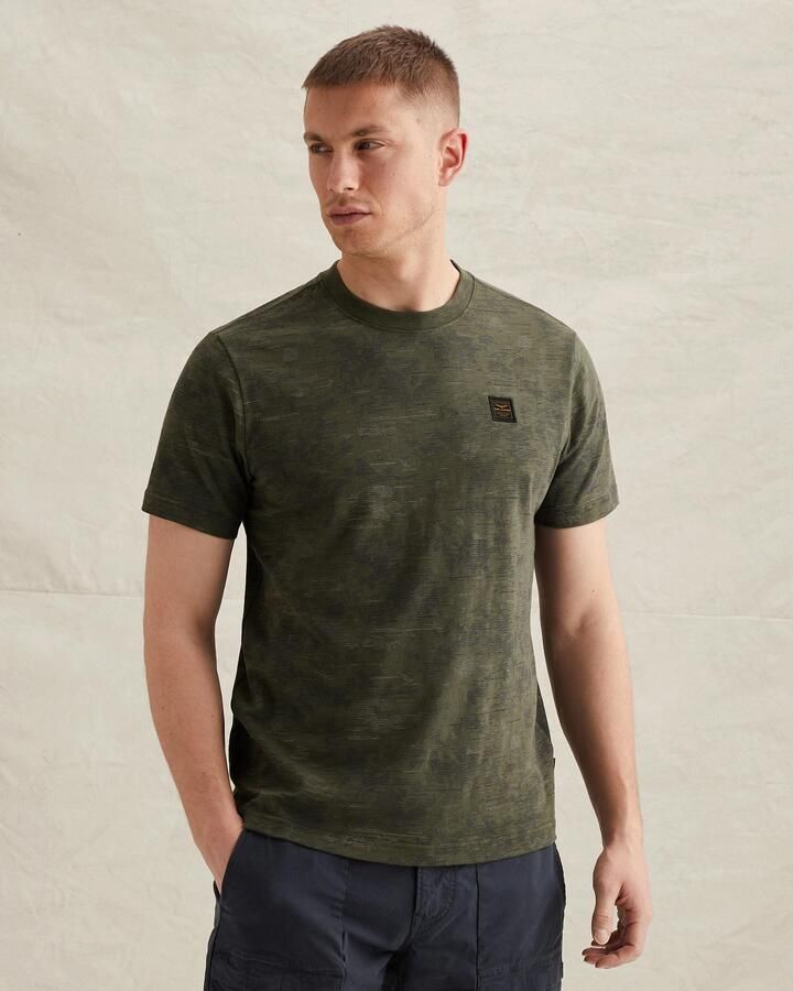 PME LEGEND Heren Polo's & T-shirts Aop Cotton Slub Groen - Foto 5