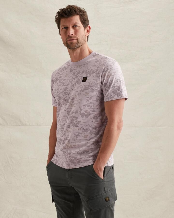 PME LEGEND T-shirt van slubkatoen met allover print