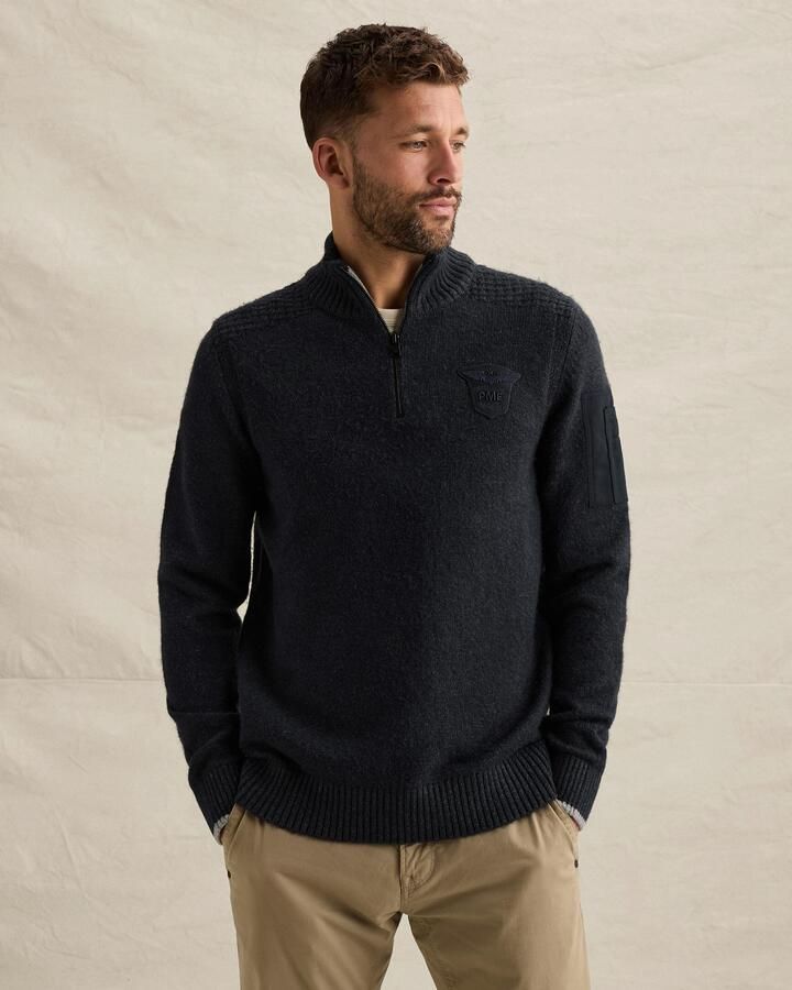 PME LEGEND Pullover with half-zip and flight pocket